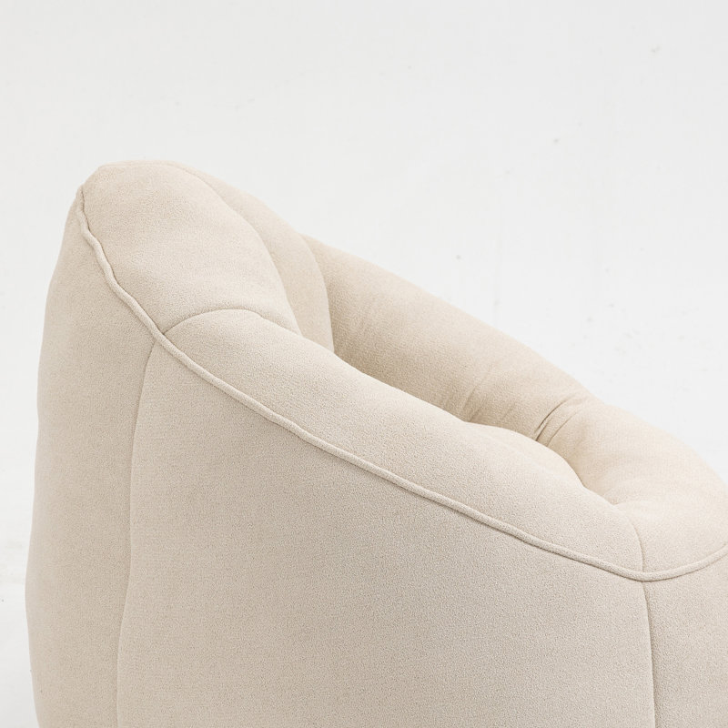 Fauteuil à billes Bedding, Velours beige
