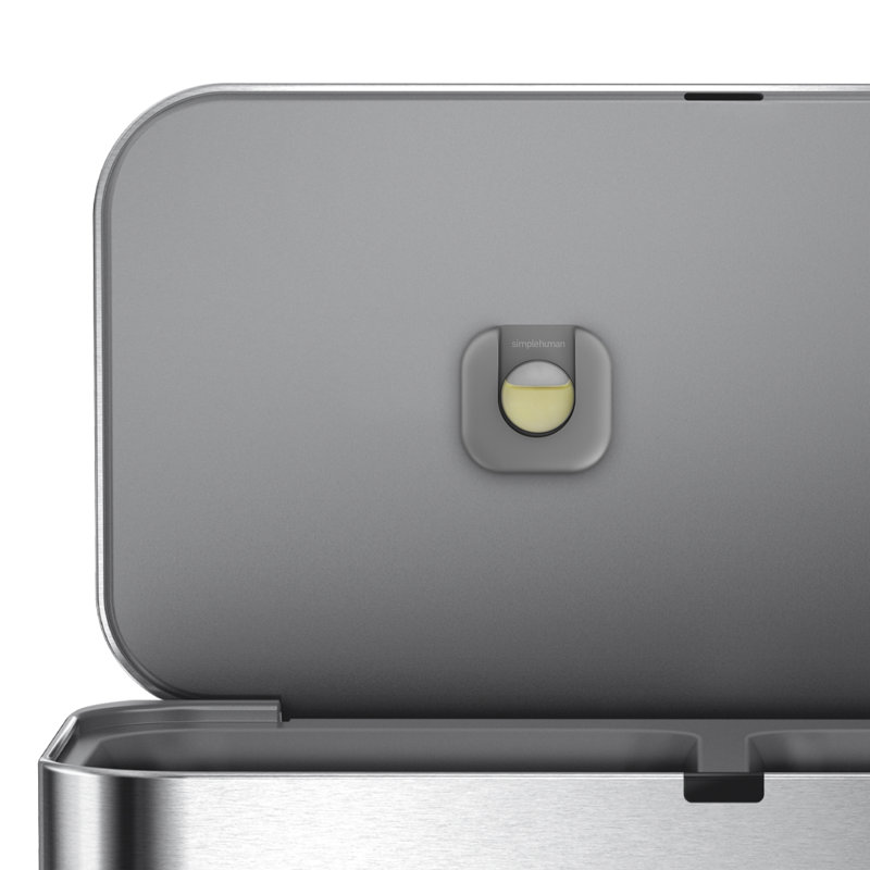 simplehuman 58L sensor recycler with voice and motion control, brushed stainless steel