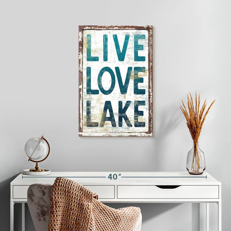 Tergel Live Love Lake, typographie, H 24 po x l 16 po