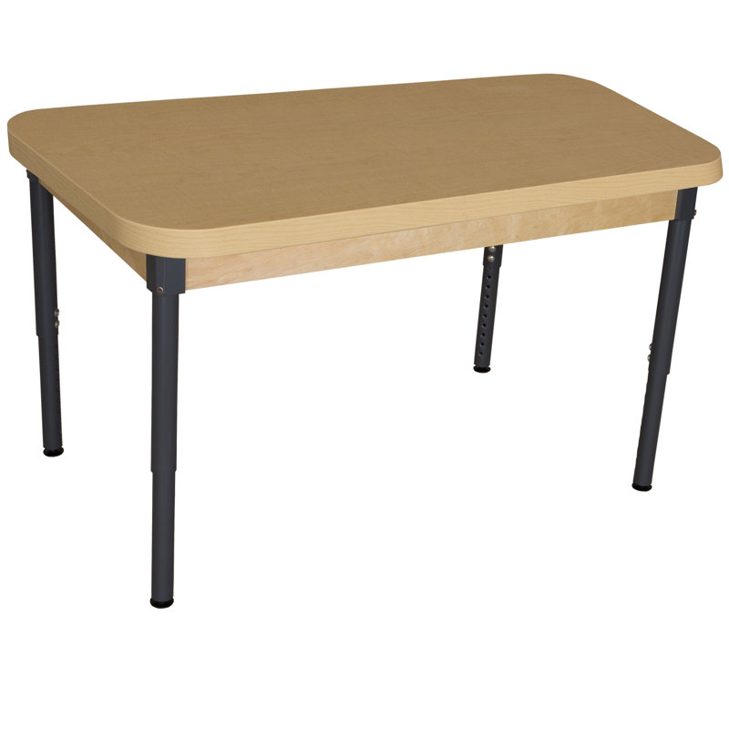 Maple Grain Laminate Adjustable Rectangle Activity Table