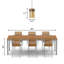 Latavious 6.5 "W 1-Light Gold Pendant Light with Textured Glass Brown Mango Wood & Glass Shade