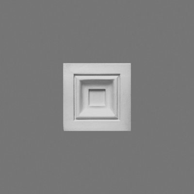 3.75'' H x 3.75'' W x 1.19'' D Plastic Onlay Scroll