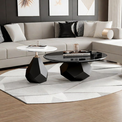 Table basse moderne simple ronde en marbre
