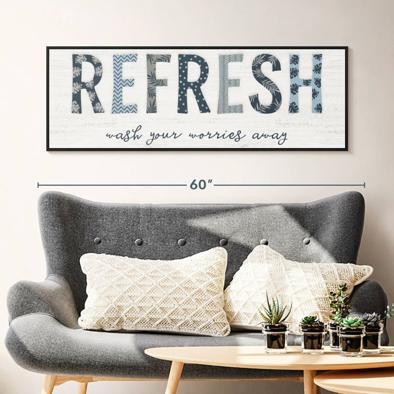 Refresh, Floating Frame Black, 49" X 17"