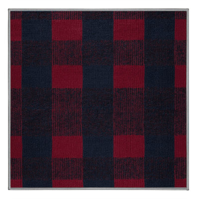 Machine Washable Checkered Purple Area Rug