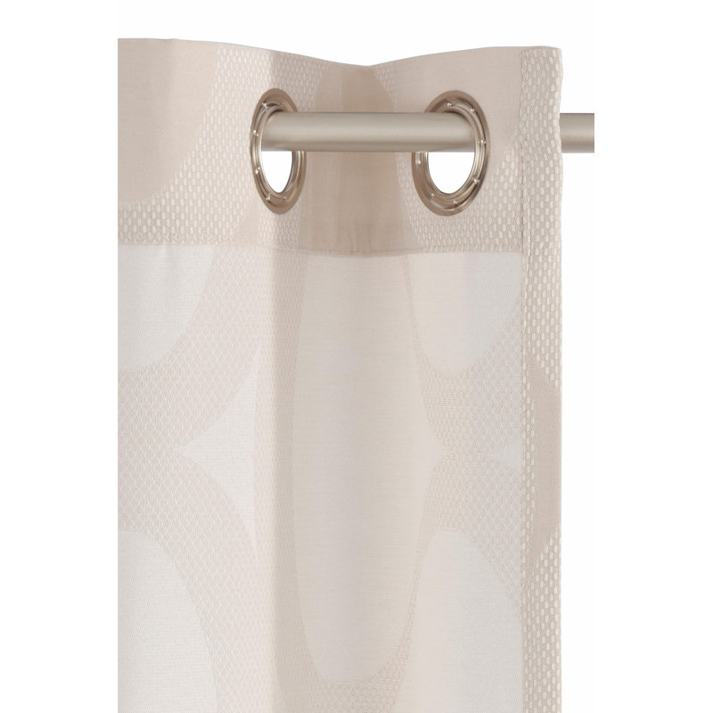 Pena Eyelet Room Darkening Single Curtain, Beige, 135 W x 145 D cm