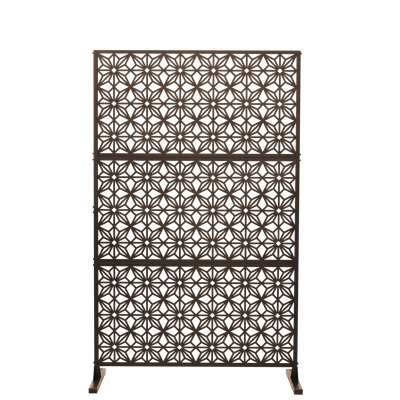 Outdoor Privacy Screen 3 - Panel Folding Room Divider Freestanding- by EASCOM