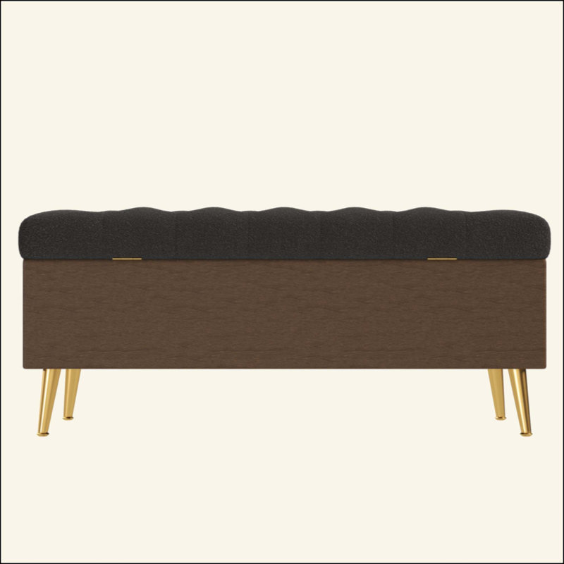 Banc de rangement avec repose-pieds Modern Modern, Grey, Gray
