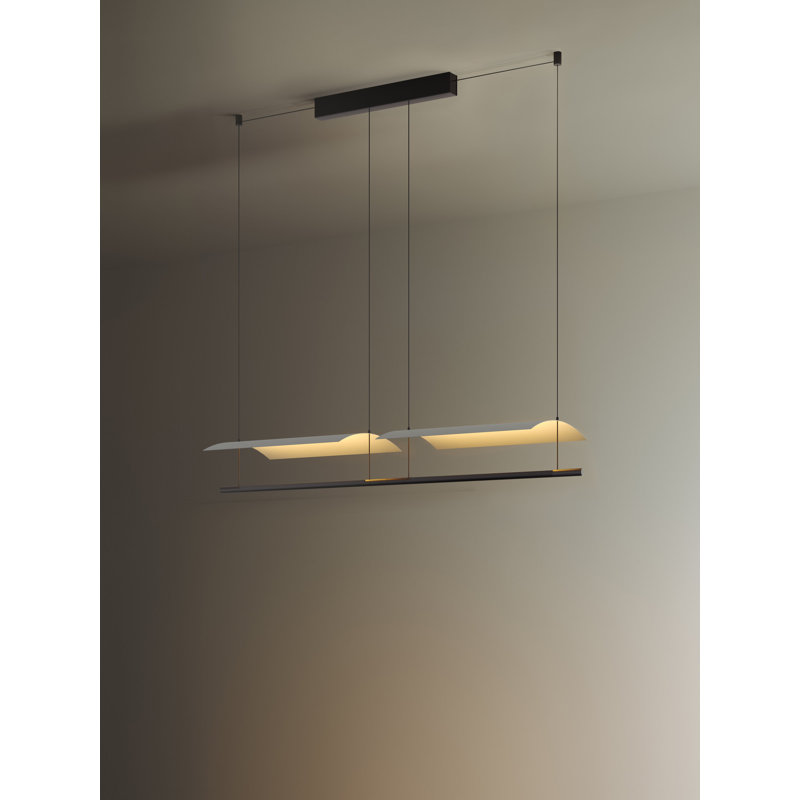Sistema Lámina 85, White Gray, 31 W, 202.5" H x 46.4" W x 11.8" D