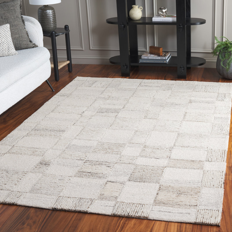Ketelaar 202 Hand Tufted Wool Pile Geometric Indoor Use Only Rug, Rectangle 5' x 8'