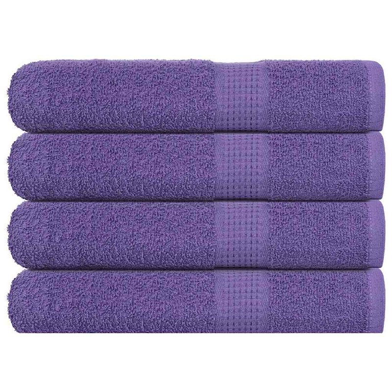 Sawiki 100% Cotton Bath Towels, Purple, Beach Towel - 4 Pack