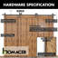 Ensemble de quincaillerie de porte de grange simple Classic-66378556