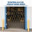 Heavy Duty Double Folding Security Gate, 63.39" H x 71" W Steel Accordion Barricade Keys for Garage