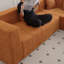 Canapé modulaire en L 105,5 po, canapé modulaire en L capitonné à assise profonde avec méridienne pour salon-1467906289