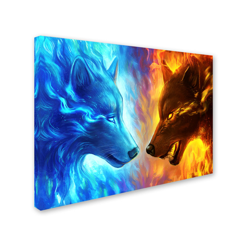 «Fire and Ice» par Kivalina, impression sur toile tendue, H 14 po x l 19 po