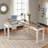 Heraldas L-Shaped Computer Desk with Built-In Electrical Outlet