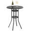 Ensemble de 3 barres pivotantes en aluminium coulé avec trou pour parasol et coussins en oléfine