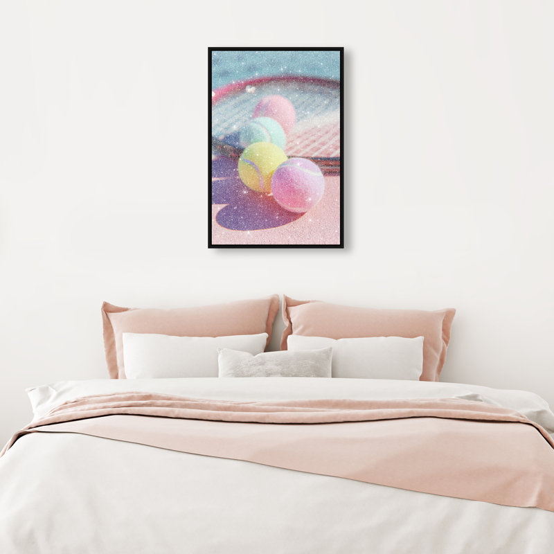 Candy Court Print by Oliver Gal, 55"H x 37"W, Black Floater Frame