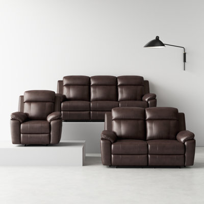 Arashel 3 - Piece Leather Living Room Set