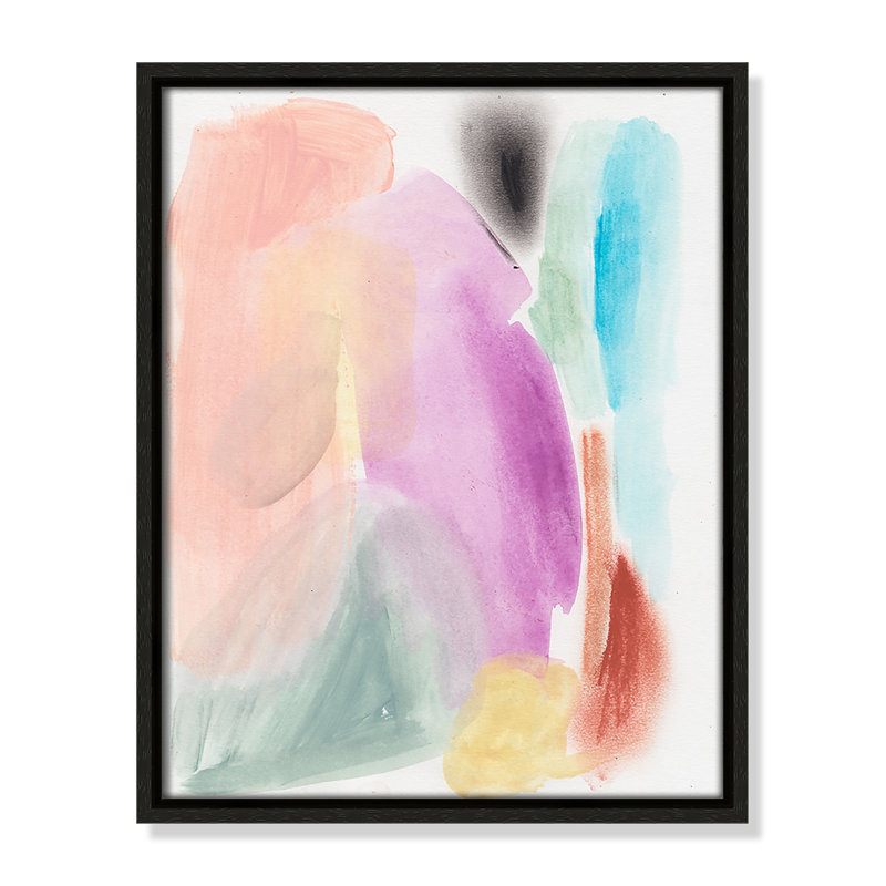 Vivd Space I Print par Bea Dina, Toile encadrée flottante espresso, Non, H 15,5 po x l 12,5 po x P 2 po