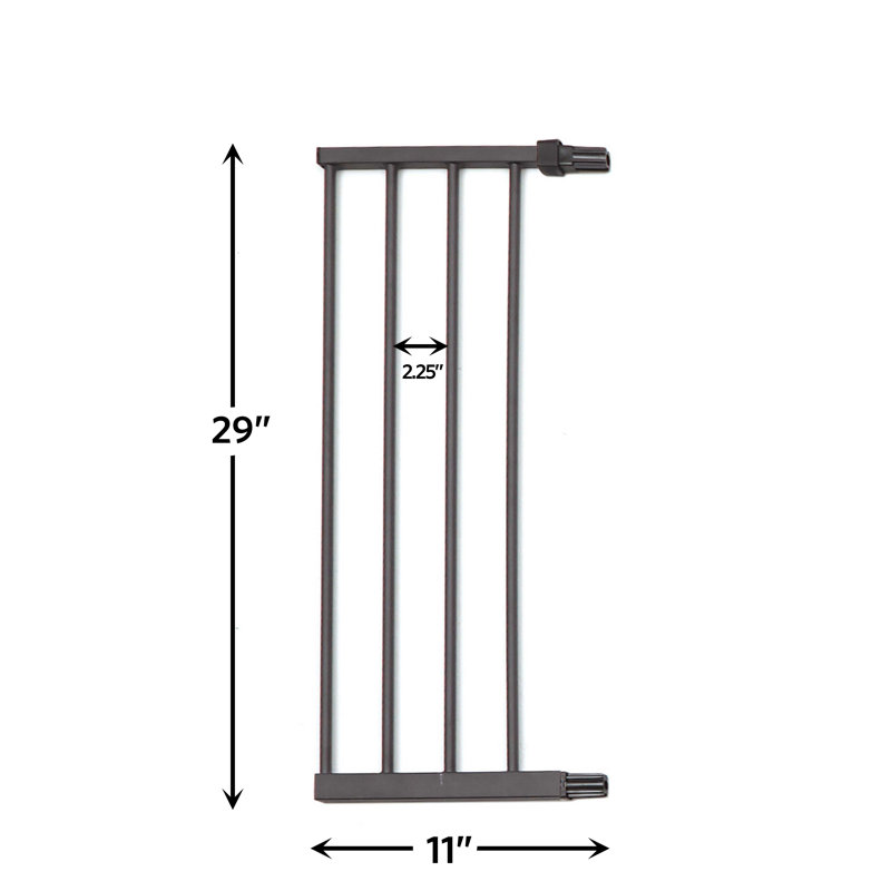 Barrière pour animaux Glow Stripe Extension, H 29 po x l 11 po x P 0,78 po, Graphite