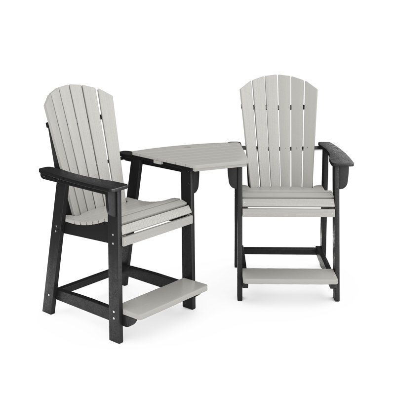 Banc d'extérieur Meader, Noir / gris héron