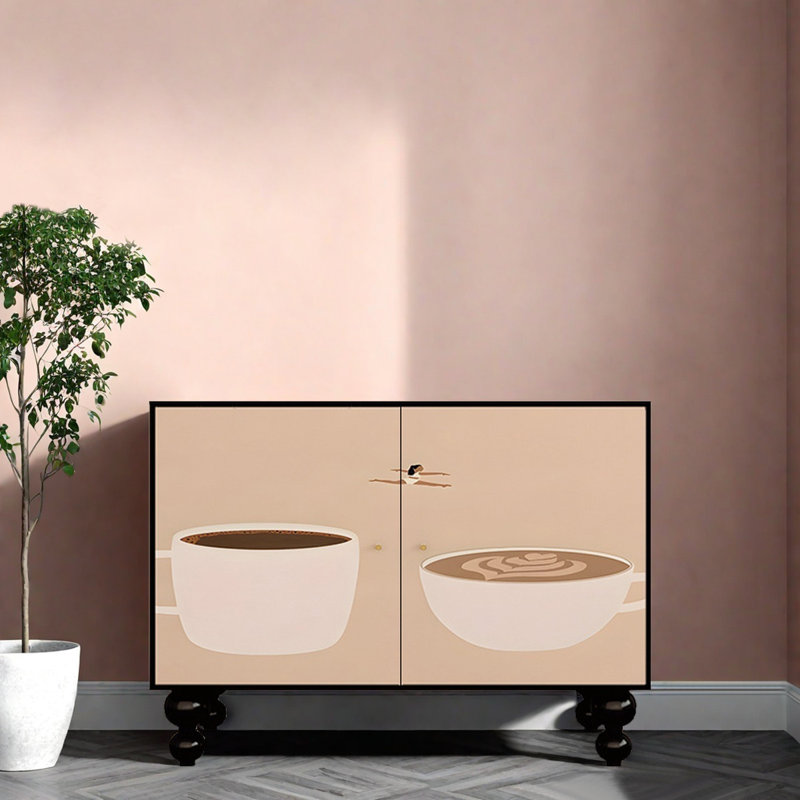 Boho style retro simple decorative cabinet