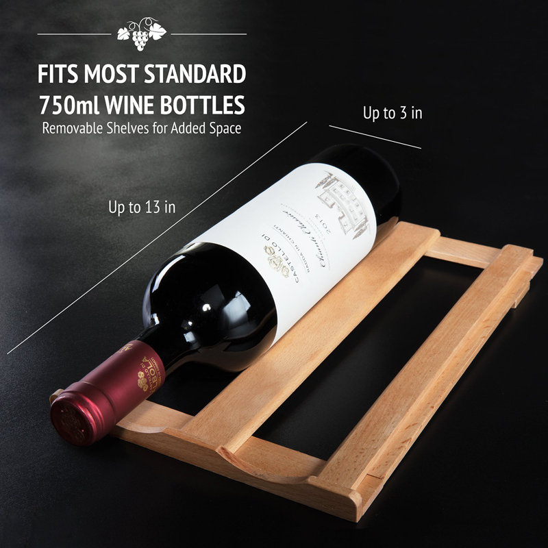 Ivation Single Zone 9.9'' Freestanding 8 Bottle Wine Refrigerator