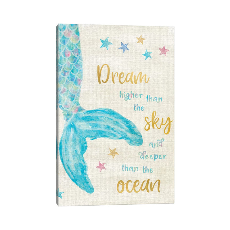 Mermaid Dream 1 Piece Wrapped Canvas Painting, 30.48 cm H x 45.72 cm W