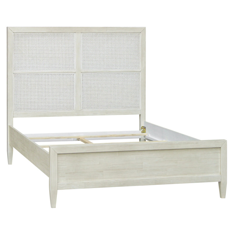 Solid Wood Panel Bed, Queen