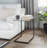 Elsner Tempered Glass C-Shaped Metal End Table-1446090626
