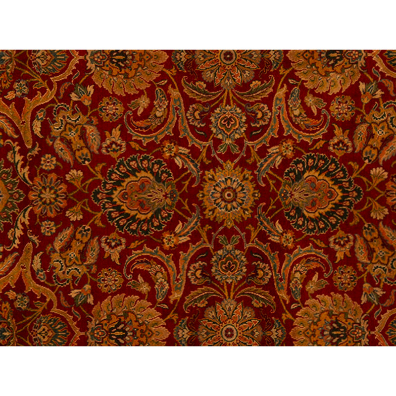 High-Quality Hand-Knotted Red And Blue Area Rug