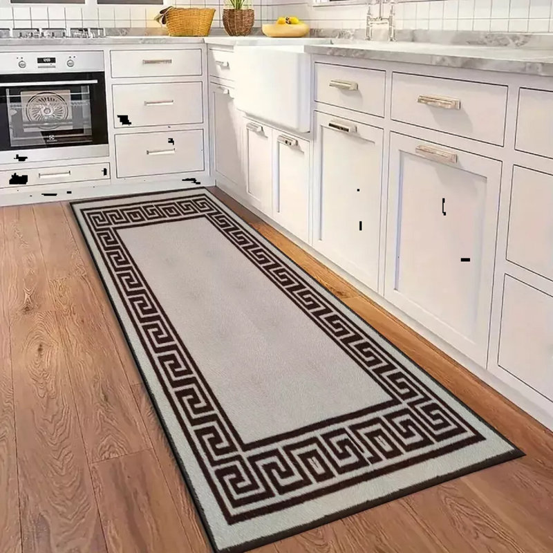 Anais Kitchen Mat, Rectangle 66 x 220cm, Beige/Brown