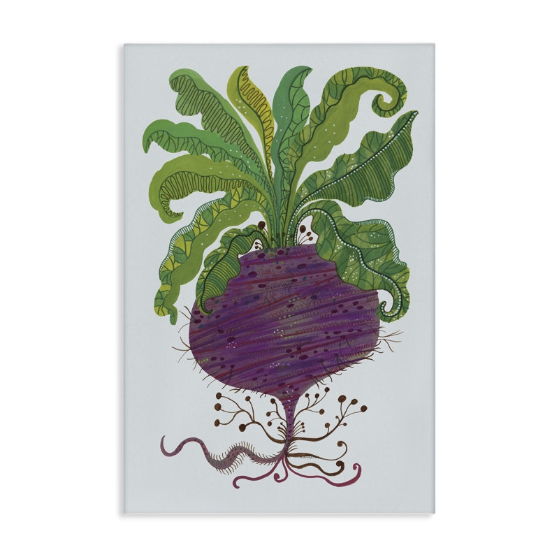 Stylized Beetroot Vegetable Canvas, design by Kay Widdowson, 24" H x 16" W