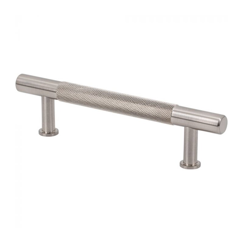 Beliza Knurled Bar Pull, Brushed Satin Nickel, 3 3/4"
