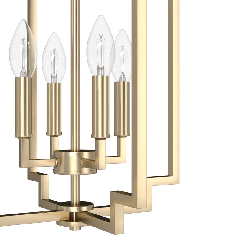 Zoanne 4 - Light Geometric Pendant, Alturas Gold, 59.75" H x 13.75" W x 13.75" D