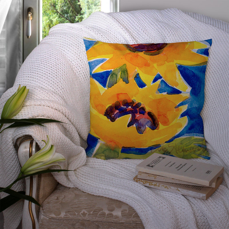 Housse de coussin d'extérieur carré Sunflowers