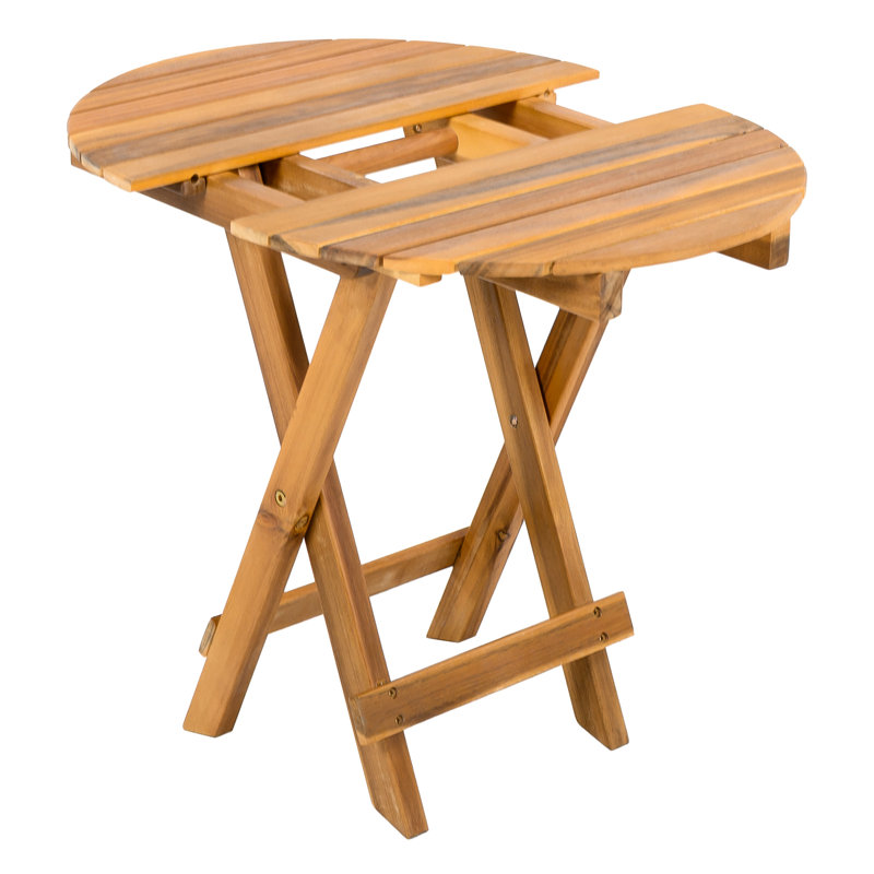 Table pliable et réglable, bois avec finition, capacité de poids élevée, entretien facile