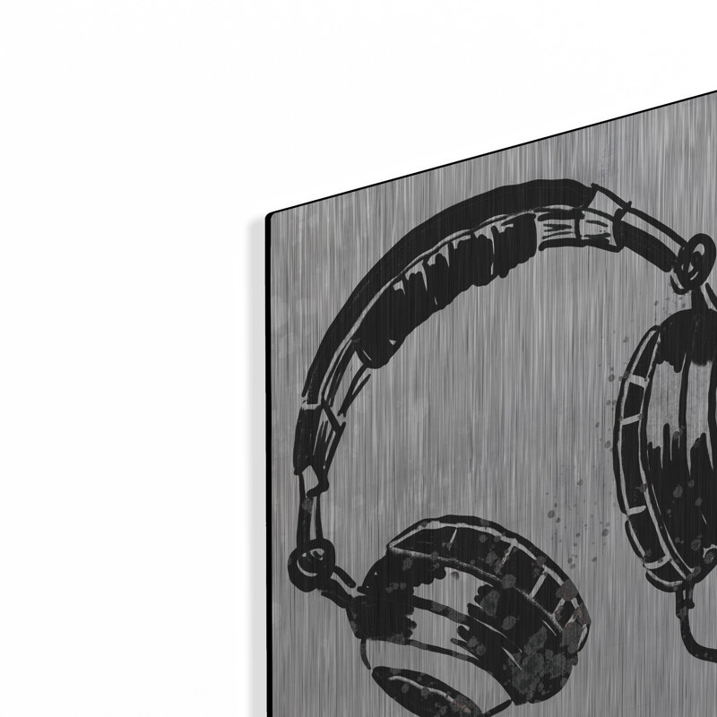 Art mural en métal luxueux «Turn It Up 9» par Kent Youngstrom, 16 po x 24 po, H 24 po x l 16 po