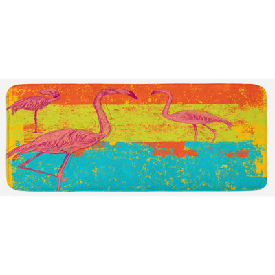 Tapis de cuisine flamant rose