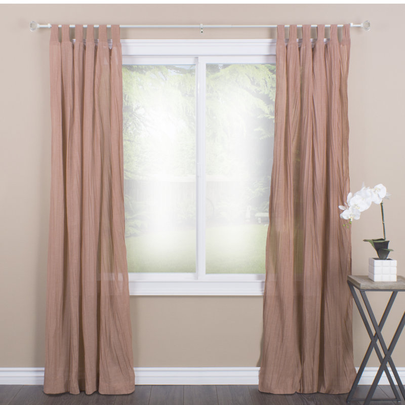 Tringle à rideaux simple réglable en métal Lakewood Crown, Blanc, 48 po à l 86 po