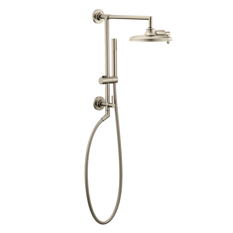 Moen Annex Rail Slide Bar Shower Pipe, Brushed Nickel