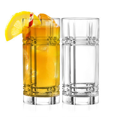 Highball Glass - Drinking Glasses - Set of 2 - Glass Crystal Tumbler - Glassware, 12 oz.
