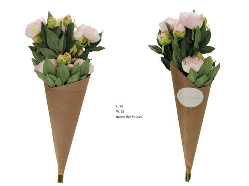 Artificial Light Pink Peony Stems