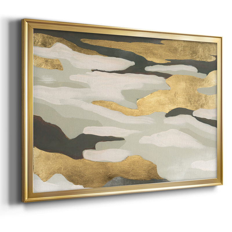 Golden Valley Sands, toile tendue avec châssis en I, H 14 po x l 20 po x P 1,5 po, Or
