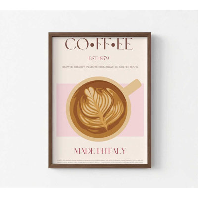 Italian Coffee Art Print: Latte Illustration