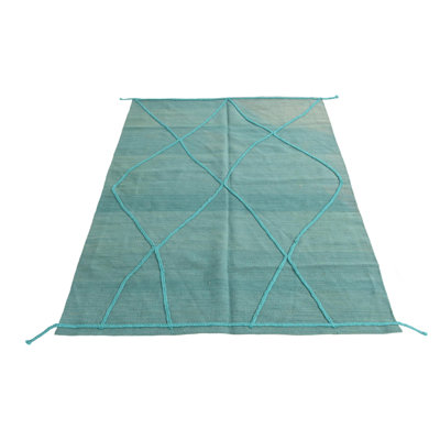 Tapis bleu sarcelle Julian