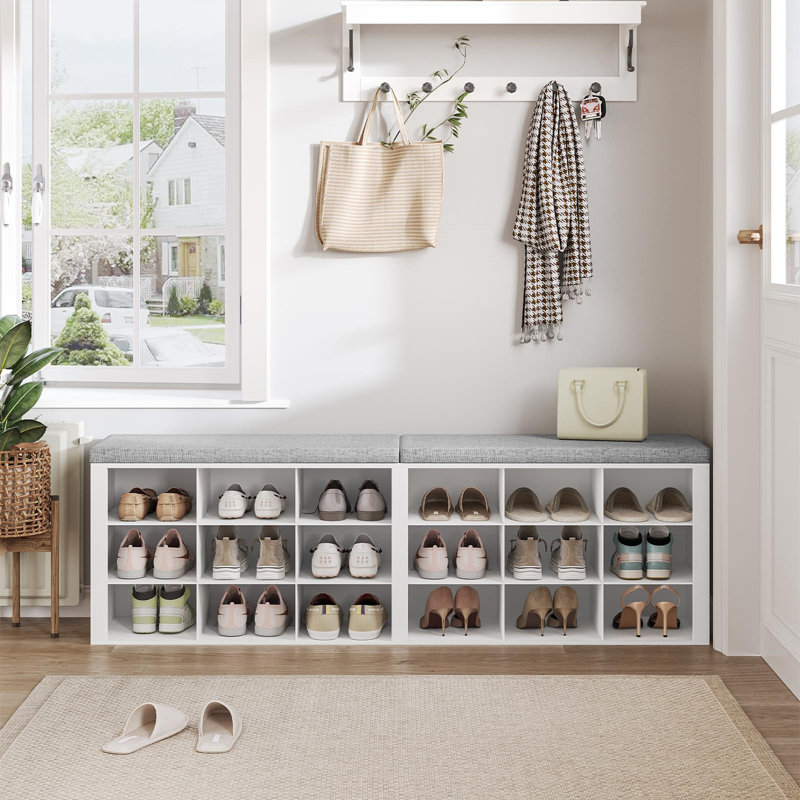 18 Pair Shoe Storage Bench