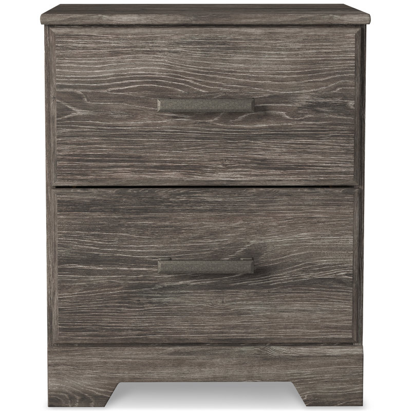 Table de chevet 2 tiroirs Vendula, Gris