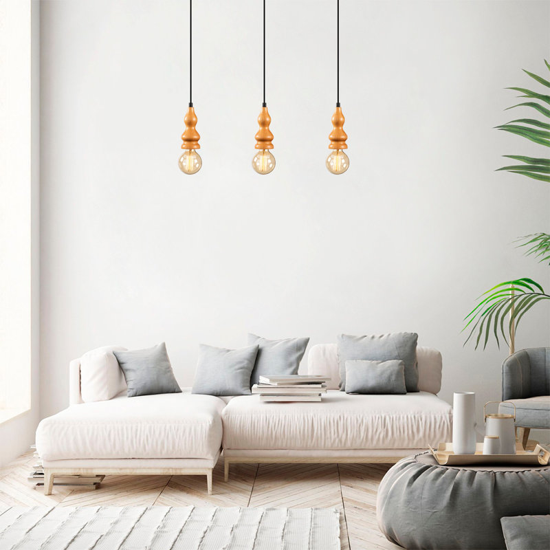 Luminaire suspendu pour îlot de cuisine 3 lumières Henline